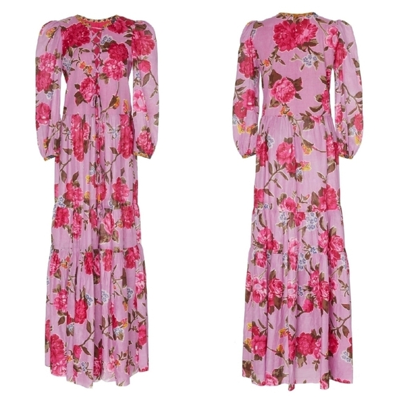 NEW Alix of Bohemia XS Ramble on Rose Maxi Dress - Picture 1 of 10